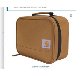 NIP Carhartt Fully Insulated 4 Can Lunch Cooler Bag Brown #CI0543